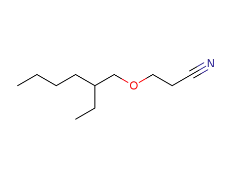 Molecular Structure of 10213-75-9 (3-[(2-ethylhexyl)oxy]propiononitrile)