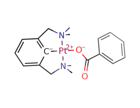 benzoato(2,6-bis(dimethylaminomethyl)phenyl-N,C,N)platinum(II)