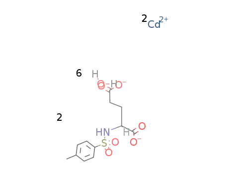 Cd2(N-p-tolylsulfonyl-L-glutamate dianion)2(H2O)6