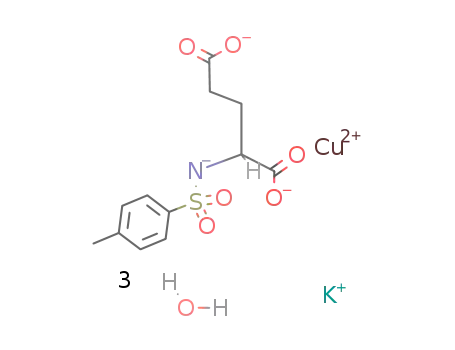 K[Cu(N-p-tolylsulfonyl-L-glutamate trianion)]*3H2O