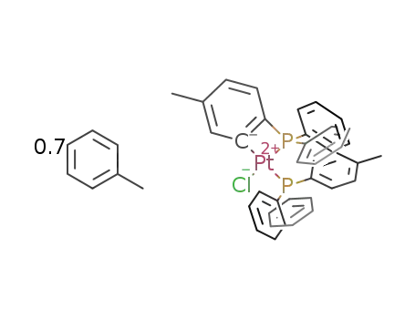 cis-[PtCl(κ2-C6H3-5-Me-2-PPh2)(PPh2-4-tol)]*0.5toluene