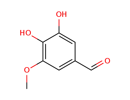Molecular Structure of 3934-87-0 (5-Hydroxyvanillin)