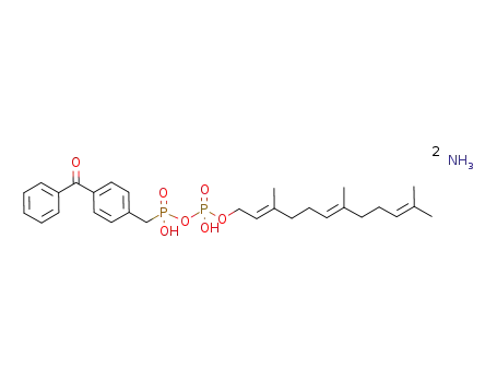 4-benzoylbenzylphosphonic ((2E,6E)-3,7,11-trimethyldodeca-2,6,10-trienyl phosphoric) anhydride diammonium salt