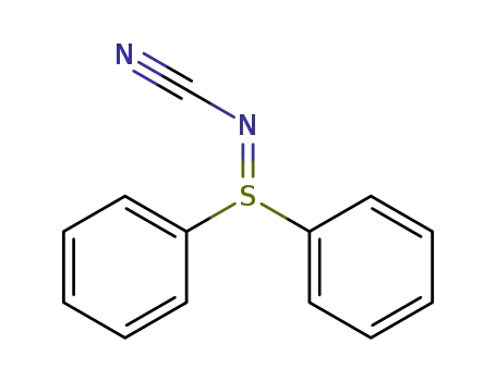 Molecular Structure of 37656-25-0 (N-Cyano-S,S-diphenylsulfimine)