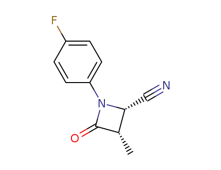 cis-1-(p-fluorophenyl)-4-cyano-3-methylazetidin-2-one