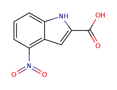 Molecular Structure of 16732-60-8 (4-Nitro-1H-indole-2- carboxylic acid)