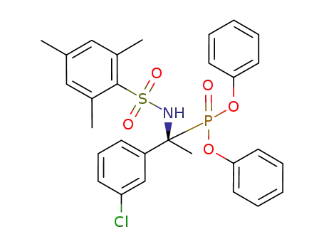 diphenyl 1-(2,4,6-trimethylphenylsulfonylamino)-1-(m-chlorophenyl)ethylphosphonate
