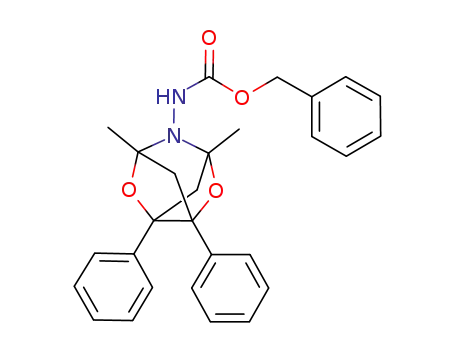benzyl (2,5-dimethyl-3a,6a-diphenylhexahydro-2,5-epiminofuro[3,2-b]furan-7-yl)carbamate