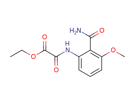 Molecular Structure of 54249-44-4 (N-(2-Carbamoyl-3-methoxyphenyl)oxamidic acid ethyl ester)