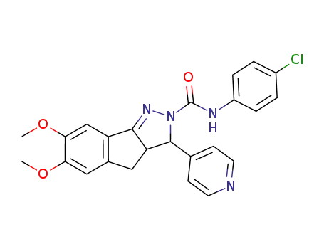 3-(4-chlorophenyl)-N-(4-fluorophenyl)-6,7-dimethoxy-3a,4-dihydro-3H-indeno[1,2-c]pyrazole-2-carboxamide