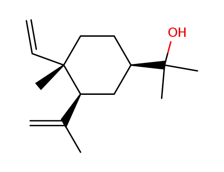 Molecular Structure of 639-99-6 ((1S,2S,4R)-(-)-alpha,alpha-dimethyl-1-vinyl-o-menth-8-ene-4-methanol)
