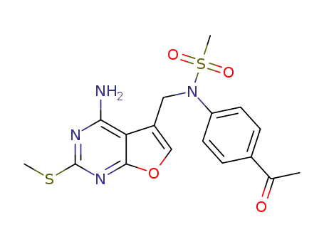 N-(4-acetylphenyl)-N-({4-amino-2-(methylthio)furo[2,3-d]pyrimidin-5-yl}methyl)methanesulfonamide