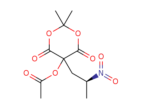 (S)-2,2-dimethyl-5-(2-nitropropyl)-4,6-dioxo-1,3-dioxan-5-yl acetate