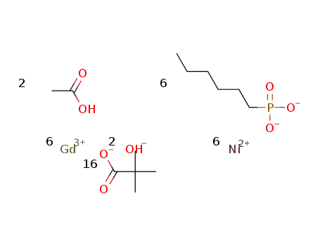 [Ni6Gd6(μ3-OH)2(μ2-OAc)2(O3P(n-hexyl))6(O2CtBu)16]