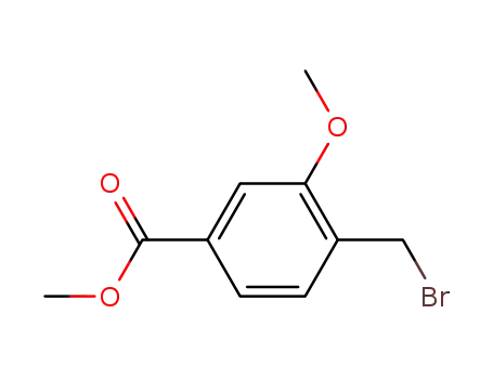 Molecular Structure of 70264-94-7 (METHYL 4-(BROMOMETHYL)-3-METHOXYBENZOATE)