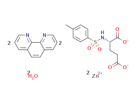 Zn2(N-tosyl-L-glutamic acid(-2H))2(1,10-phenanthroline)2(H2O)2