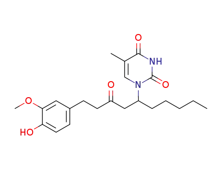 1-(1-(4-hydroxy-3-methoxyphenyl)-3-oxodecan-5-yl)-5-methylpyrimidine-2,4-(1H,3H)-dione