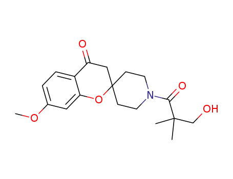 1'-(3-hydroxy-2,2-dimethylpropanoyl)-7-methoxyspiro[chroman-2,4'-piperidin]-4-one