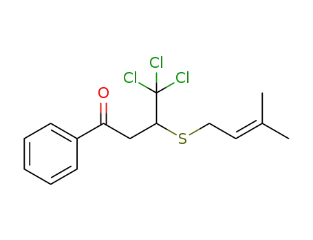 4,4,4-trichloro-3-(3-methylbut-2-enylthio)-1-phenylbutan-1-one