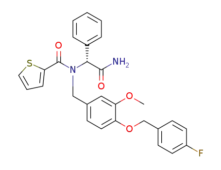 N-((R)-carbamoylphenylmethyl)-N-[4-(4-fluorobenzyloxy)-3-methoxybenzyl]-2-thienamide