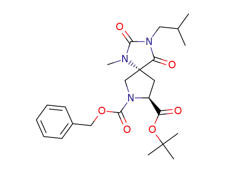 7-benzyl 8-(tert-butyl) (5R,8S)-3-isobutyl-1-methyl-2,4-dioxo-1,3,7-triazaspiro[4.4]nonane-7,8-dicarboxylate
