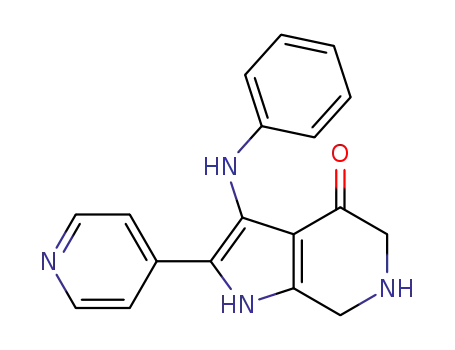 3-(phenylamino)-2-(pyridin-4-yl)-1,5,6,7-tetrahydro-4H-pyrrolo[2,3-c]pyridin-4-one
