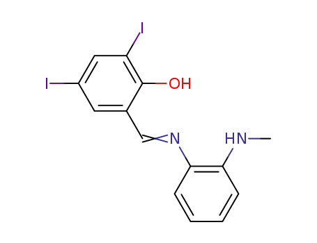 2,4-diiodo-6-(((2-(methylamino)phenyl)imino)methyl)phenol