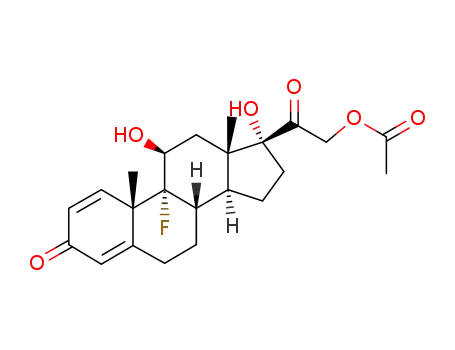 Molecular Structure of 338-98-7 (21-Acetoxy-9-fluoro-11b,17-dihydroxypregna-1,4-diene-3,20-dione)