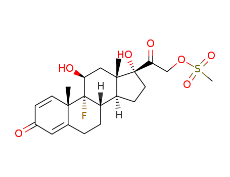 Pregna-1,4-diene-3,20-dione,9-fluoro-11,17-dihydroxy-21-[(methylsulfonyl)oxy]-, (11b)- (9CI)