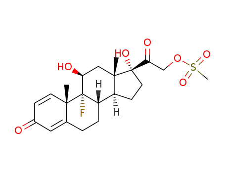 9-fluoro-11β,17-dihydroxy-21-methanesulfonyloxy-pregna-1,4-diene-3,20-dione