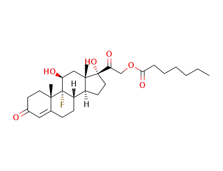 9-fluoro-21-heptanoyloxy-11β,17-dihydroxy-pregn-4-ene-3,20-dione