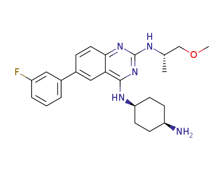 N4-((1s,4R)-4-aminocyclohexyl)-6-(3-fluorophenyl)-N2-((S)-1-methoxypropan-2-yl)quinazoline-2,4-diamine