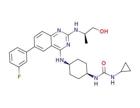 1-cyclopropyl-3-((1S,4s)-4-((6-(3-fluorophenyl)-2-(((R)-1-hydroxypropan-2-yl)amino)quinazolin-4-yl)amino)cyclohexyl)urea