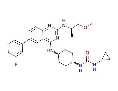 1-cyclopropyl-3-((1S,4s)-4-((6-(3-fluorophenyl)-2-(((R)-1-methoxypropan-2-yl)amino)quinazolin-4-yl)amino)cyclohexyl)urea