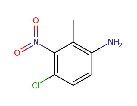 Molecular Structure of 219312-08-0 (Benzenamine, 4-chloro-2-methyl-3-nitro-)