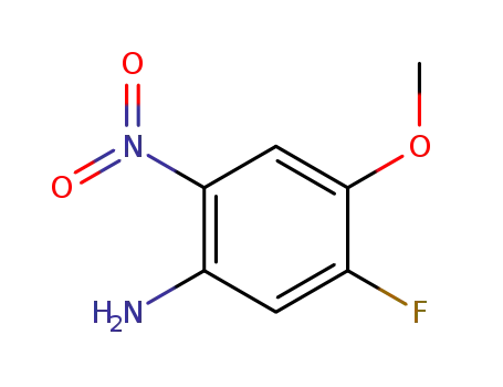 Molecular Structure of 446-20-8 (4-AMino-2-fluoro-5-nitroanisole[5-Fluoro-4-Methoxy-2-nitroaniline])