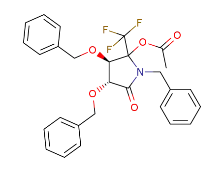 (3R,4R)-1-benzyl-3,4-bis(benzyloxy)-5-oxo-2-(trifluoromethyl)-pyrrolidin-2-yl acetate