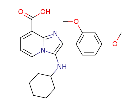 3-(cyclohexylamino)-2-(2,4-dimethoxyphenyl)imidazo[1,2-a]pyridine-8-carboxylic acid