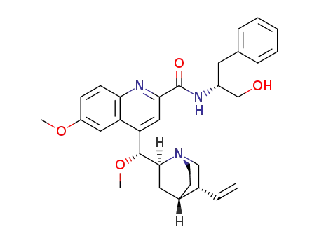 N-((R)-1-hydroxy-3-phenylpropan-2-yl)-6-methoxy-4-((1R)-methoxy((1S,4S,5R)-5-vinylquin uclidin-2-yl)methyl)quinoline-2-carboxamide