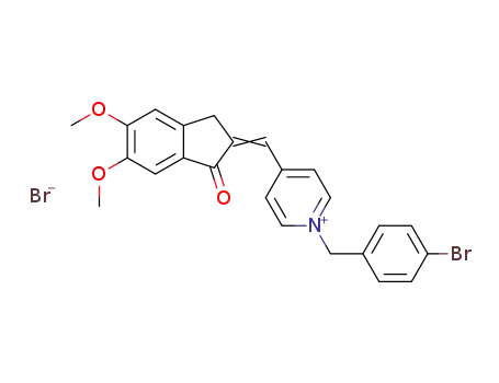 1-(4-bromobenzyl)-4-[(5,6-dimethoxy-1-indanone-2-ylidene)methyl]pyridinium bromide