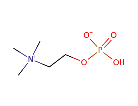 Molecular Structure of 645-84-1 (2-(trimethylammonio)ethyl hydrogen phosphate)