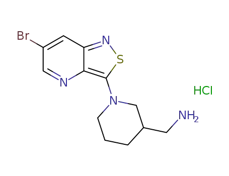 (1-(6-bromoisothiazolo[4,3-b]pyridin-3-yl)piperidin-3-yl)methanammonium chloride
