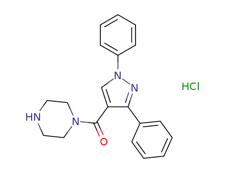 (1,3-diphenyl-1H-pyrazol-4-yl)(piperazin-1-yl)methanone hydrochloride