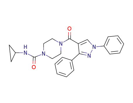 N-cyclopropyl-4-(1,3-diphenyl-1H-pyrazole-4-carbonyl)piperazine-1-carboxamide