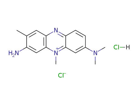 3-amino-7-dimethylamino-2,5-dimethyl-phenazinium; chloride-hydrochloride