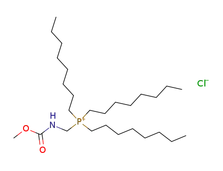 Molecular Structure of 62779-16-2 (Phosphonium, [[(methoxycarbonyl)amino]methyl]trioctyl-, chloride)