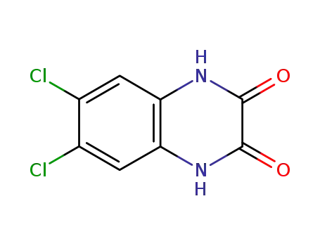 Molecular Structure of 25983-13-5 (6,7-DICHLORO-1,4-DIHYDRO-2,3-QUINOXALINEDIONE)
