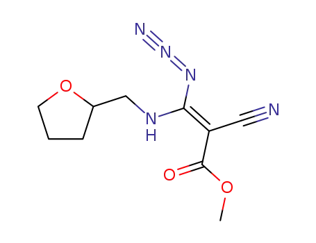 3-Azido-2-cyan-3-(tetrahydro-2-furylmethylamino)acrylsaeure-methylester