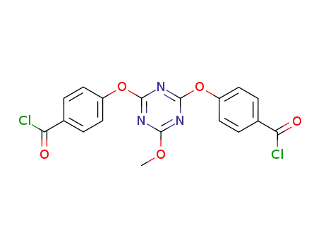 Molecular Structure of 61370-95-4 (Benzoyl chloride, 4,4'-[(6-methoxy-1,3,5-triazine-2,4-diyl)bis(oxy)]bis-)