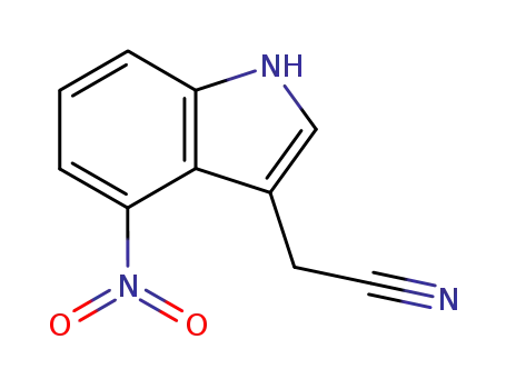 Molecular Structure of 4770-06-3 (1H-Indole-3-acetonitrile, 4-nitro-)